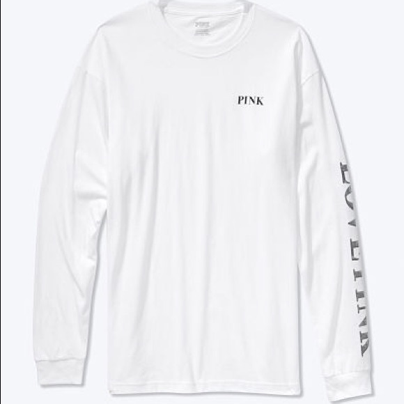 🚫SOLD🚫💗VS PINK WHITE SILVER BLING TEE SHINE - Picture 4 of 6